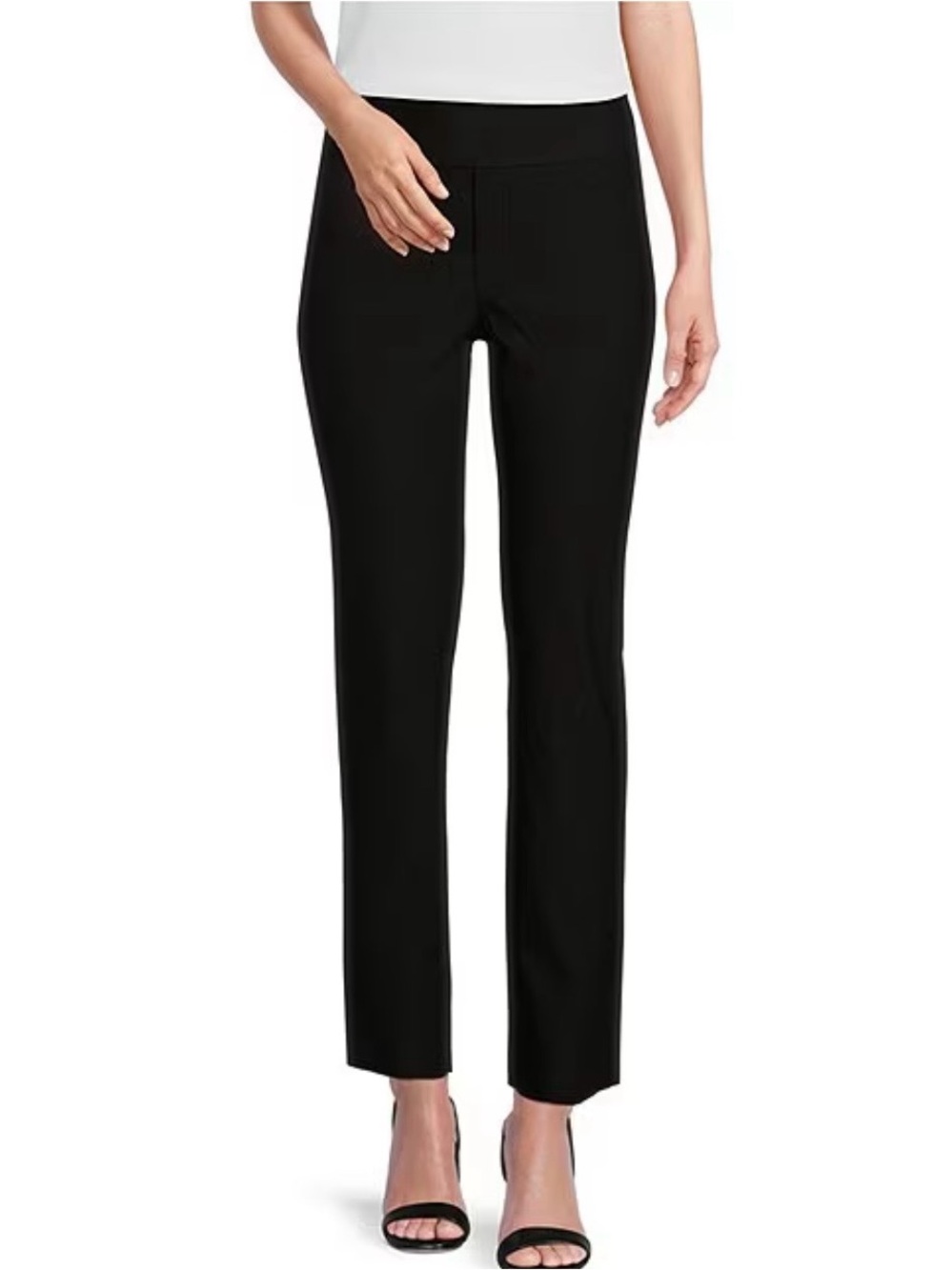 Nic & Zoe wonderstretch Classic Straight Leg pull on Pants in Taupe